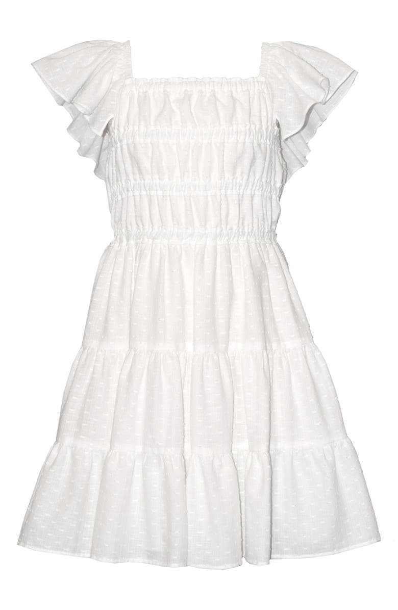 Iris & Ivy Kids' Angel Wing Cotton Dress, Main, color, White
