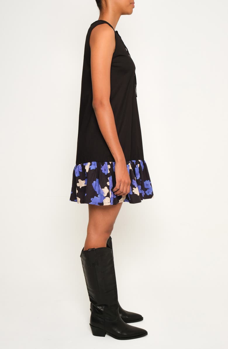 The Lulo Project The Fracture Lace Front Ruffle Minidress, Alternate, color, Jacaranda