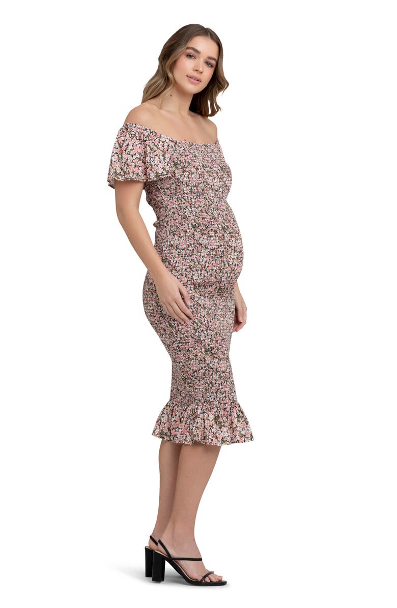 Ripe Maternity Sophia Floral Smocked Maternity Dress, Alternate, color, 