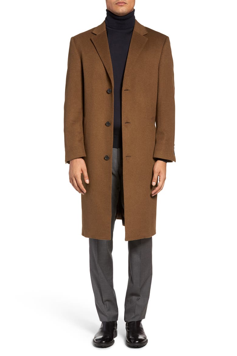 Sheffield Classic Fit Wool & Cashmere Overcoat, Main, color, VICUNA