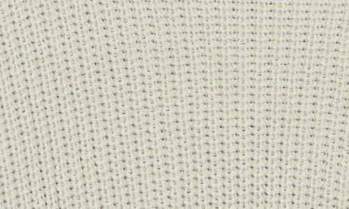 Leith Mock Neck Cap Sleeve Cotton Blend Sweater In Gray