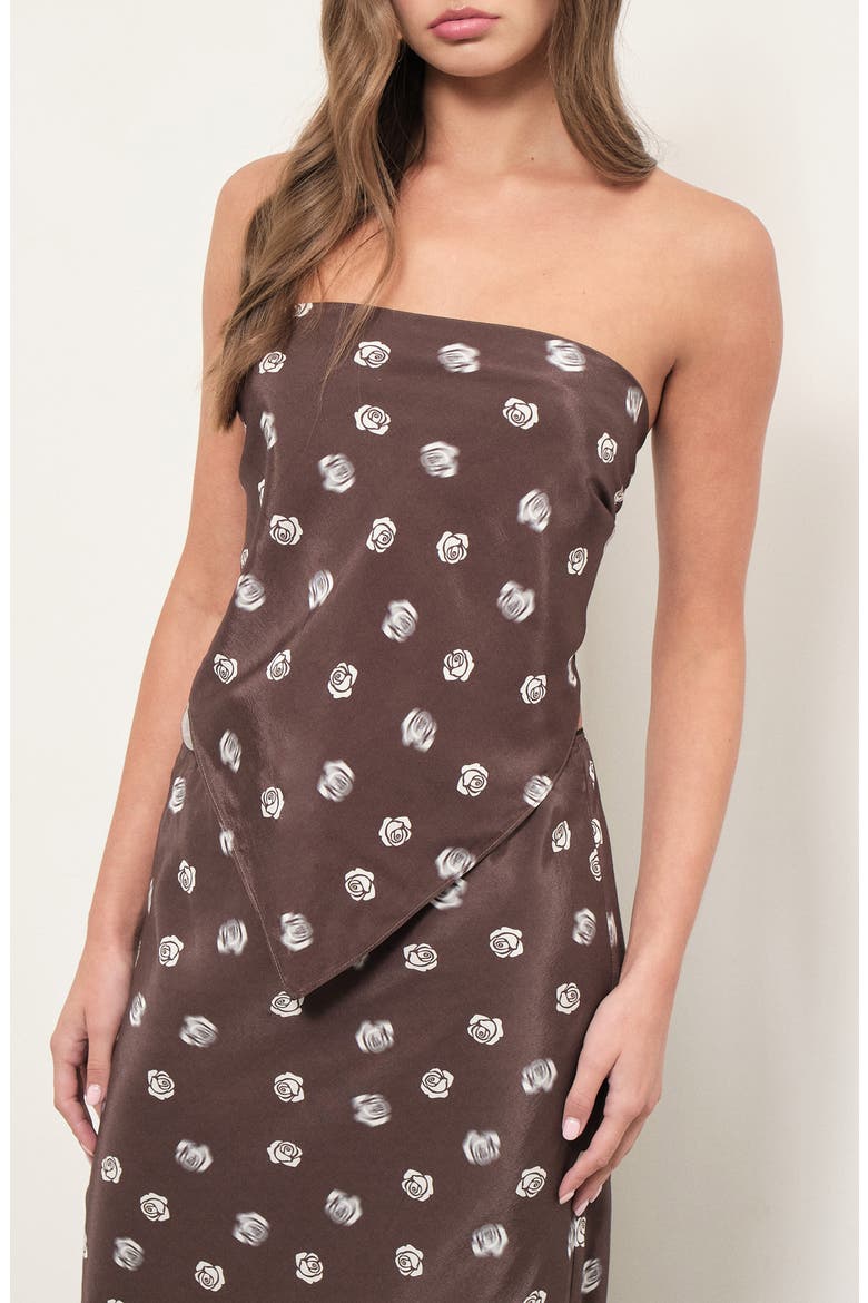 Alexi Rose Print Scarf, Main, color, BROWN ROSE PRINT