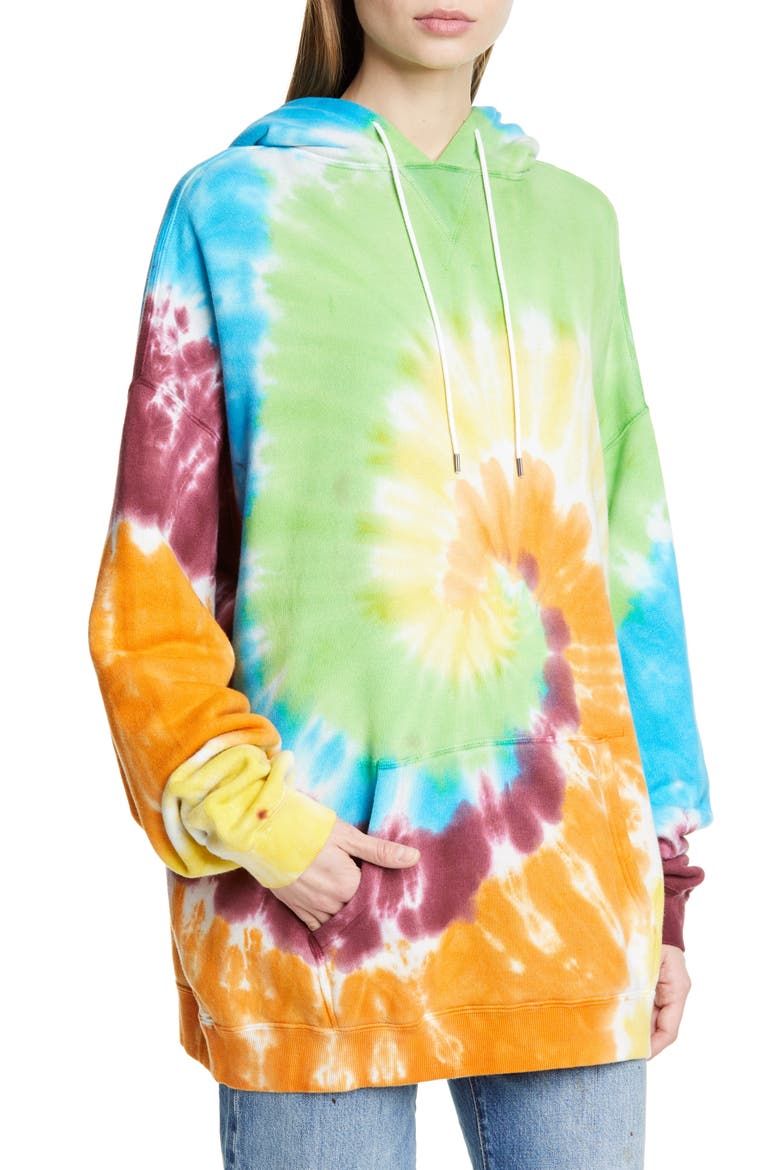 Tie Dye Rainbow Hoodie, Alternate, color, TIE DYE