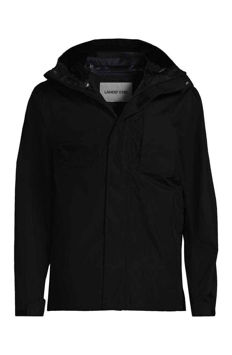 Lands' End Waterproof Raincoat, Alternate, color, True Black