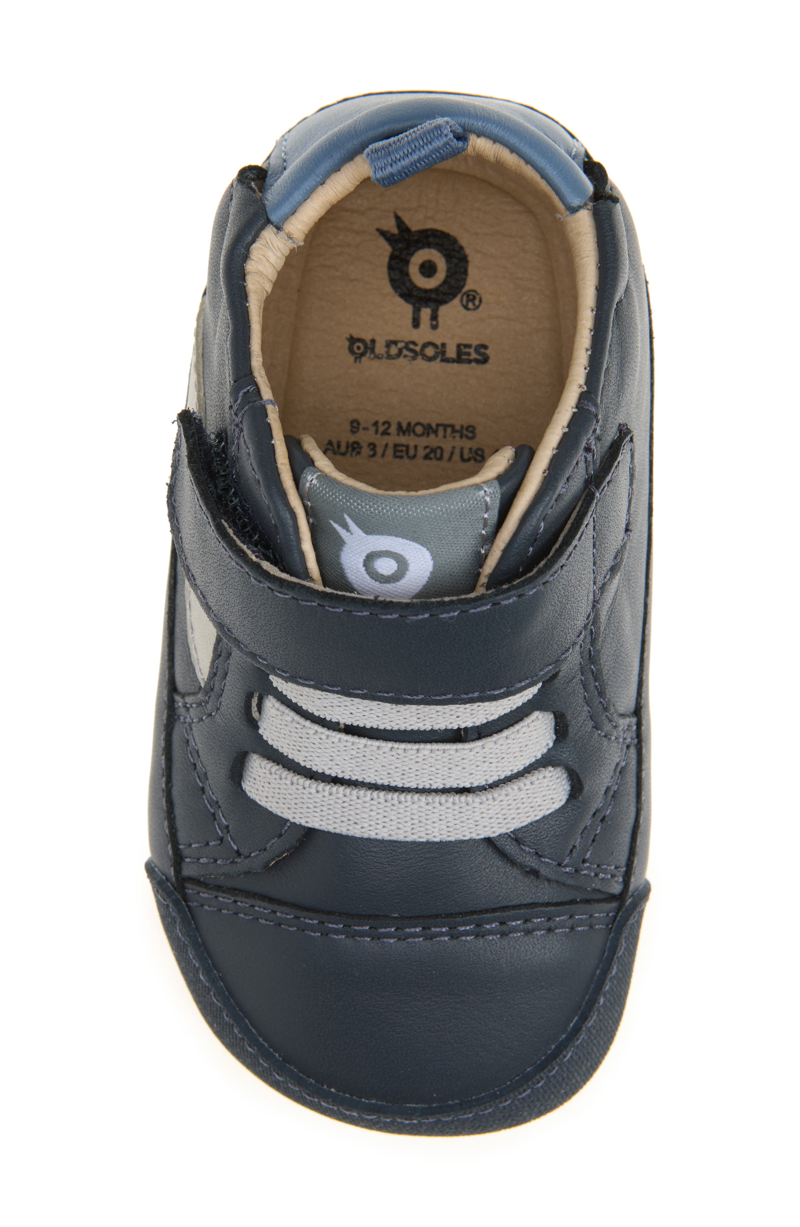 Kids' First Wave Leather Sneaker, Alternate, color, NAVY