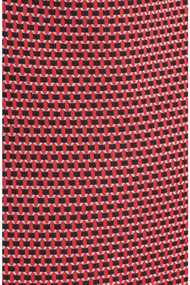 Jacquard Knit Shift Dress, Alternate, color, FIRE RED