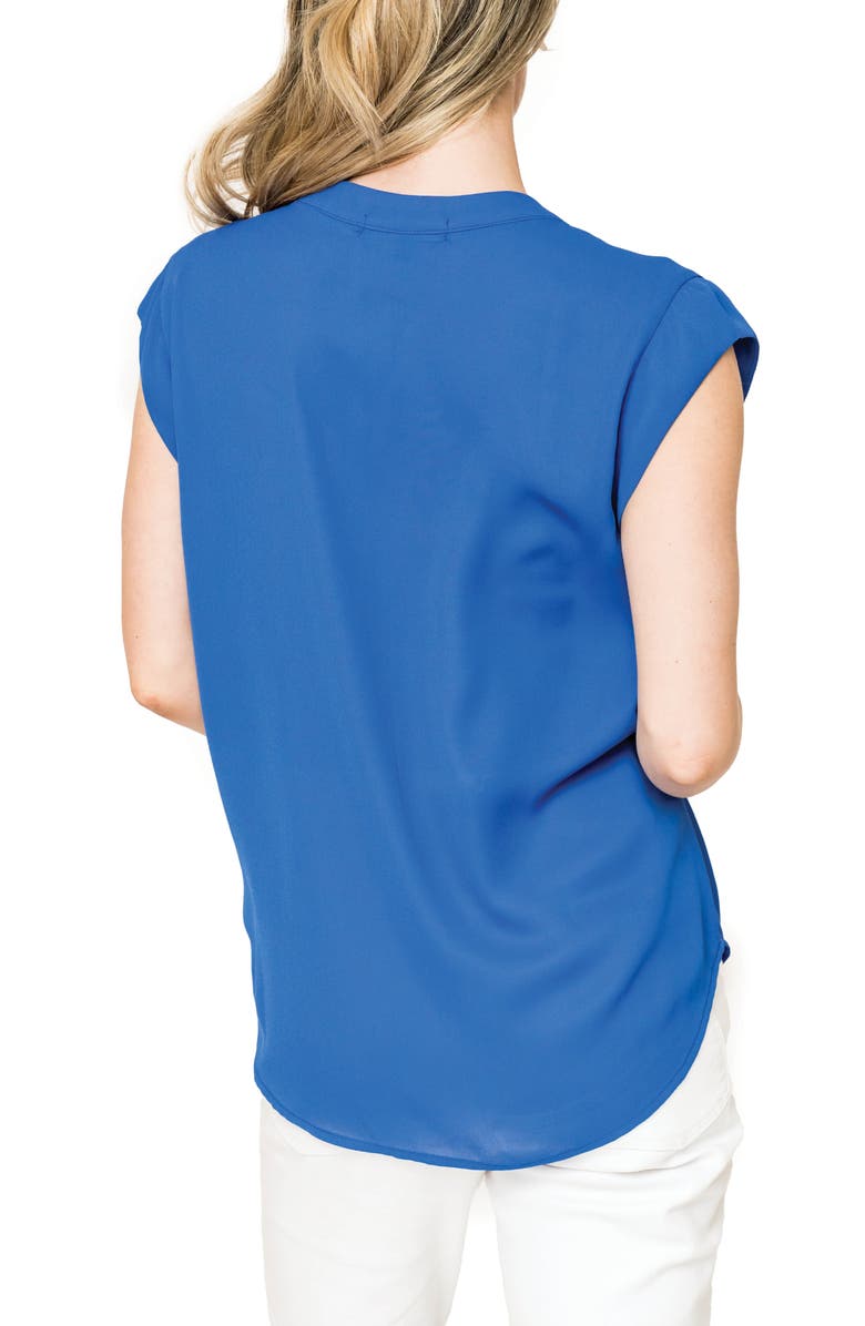 GIBSONLOOK Cap Sleeve Blouse, Alternate, color, New Royal