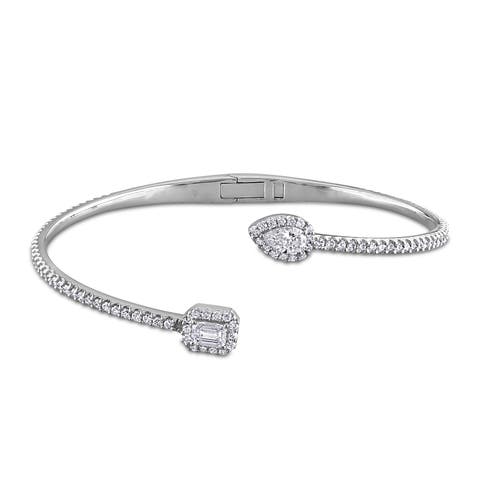 Lab-Grown Diamond Open Bangle 14k
