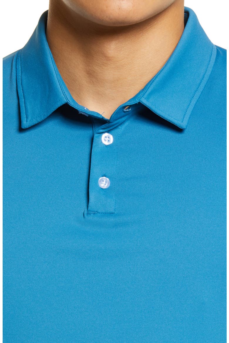 Men's Havok Stretch Solid Golf Polo, Alternate, color, STEEL BLUE