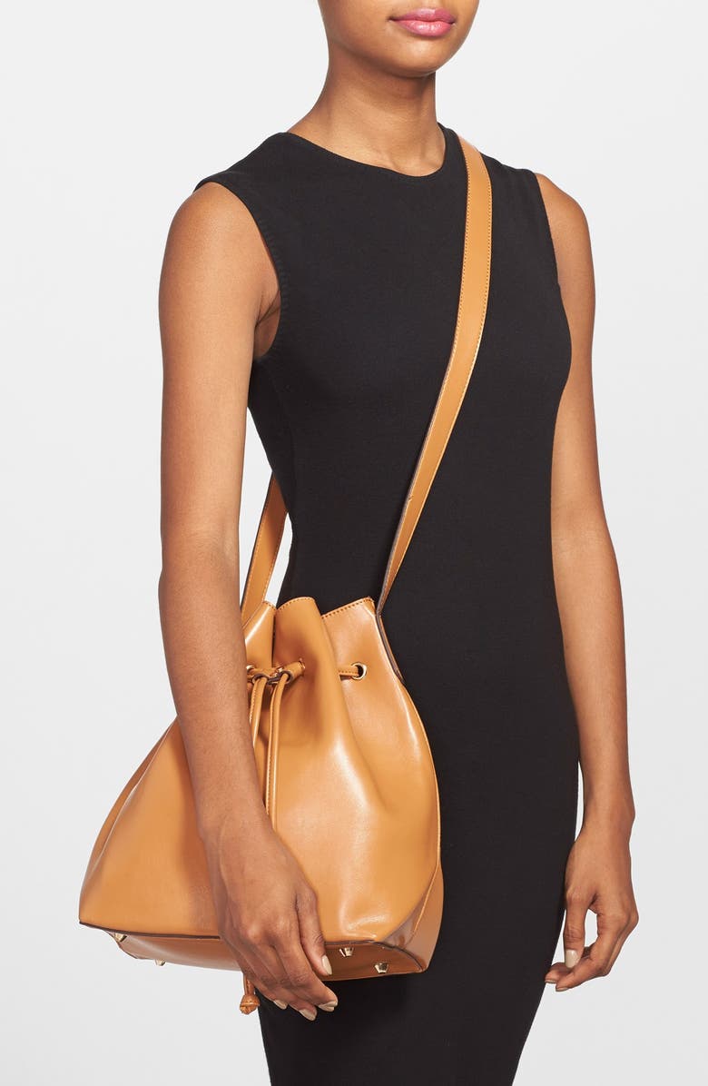 Sole Society 'Nevin' Faux Leather Drawstring Bucket Bag, Alternate, color,