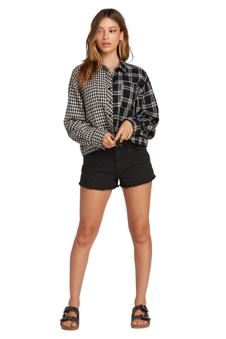 Making Me Plaid Shirt, Alternate, color, BLACK PLAID