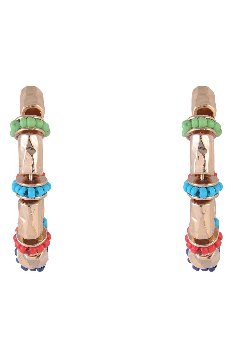 Rachel Roy Beaded Hoop Earrings, Alternate, color, 