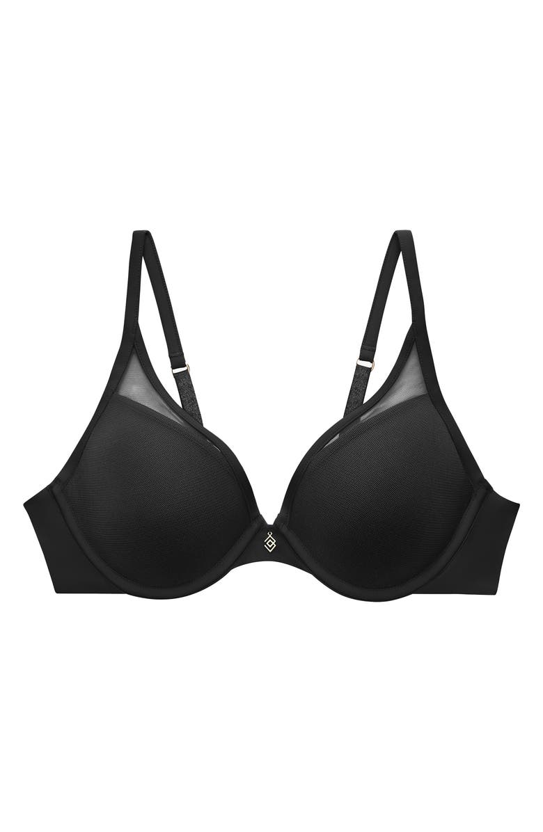 ThirdLove 24/7<sup>®</sup> Classic Uplift Plunge Underwire Bra, Alternate, color, Black