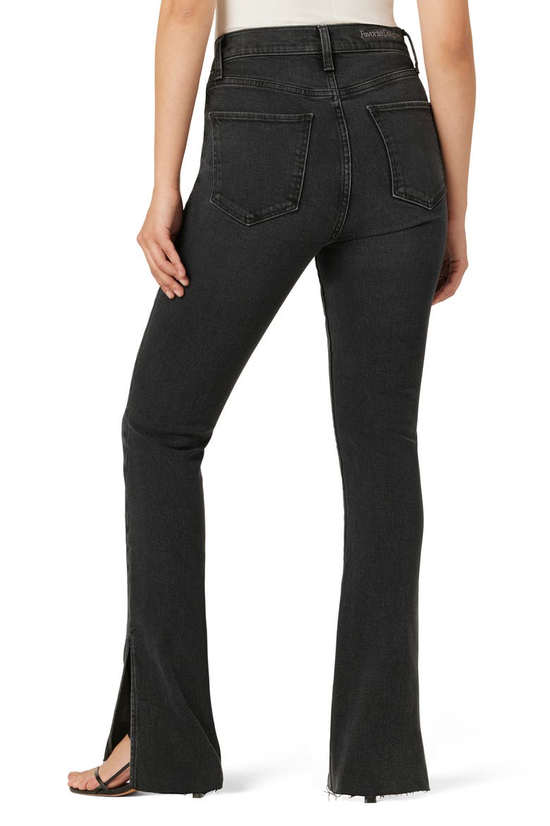 The Valentina Superhigh Waist Split Hem Jeans, Alternate, color, BOULDER