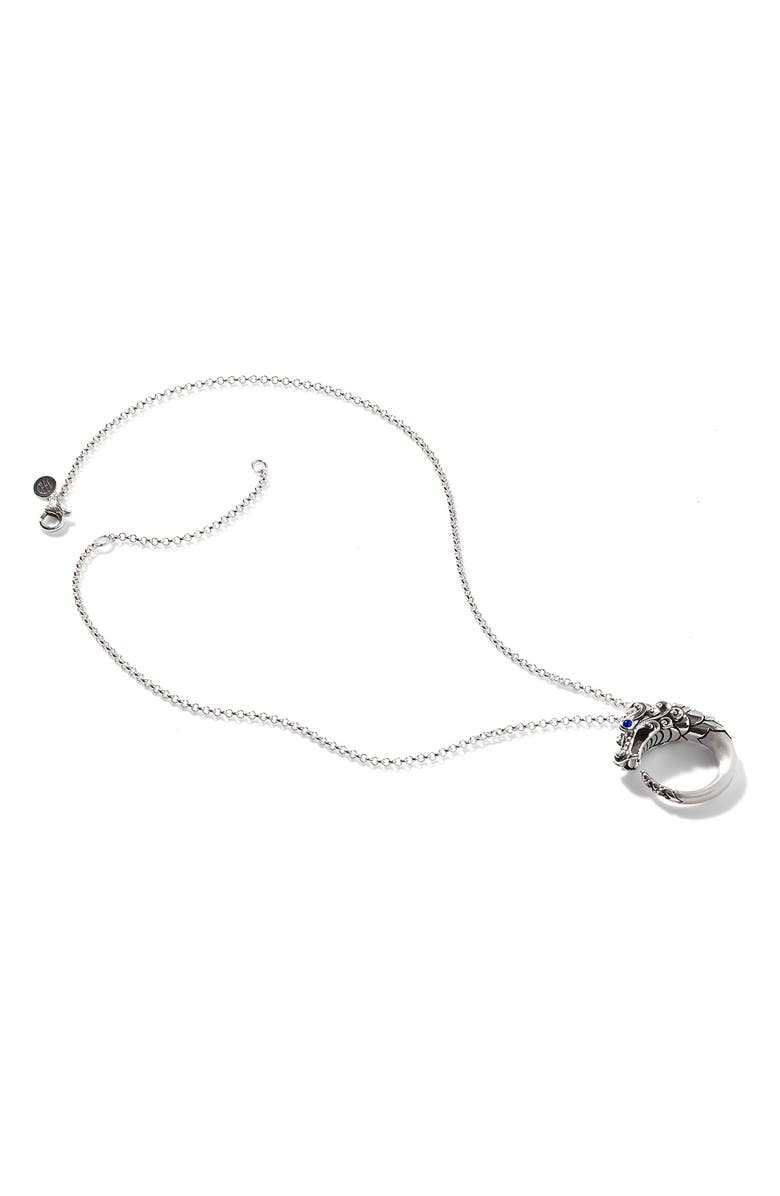 John Hardy Naga Necklace, Sterling Silver, Pavé, Alternate, color, 