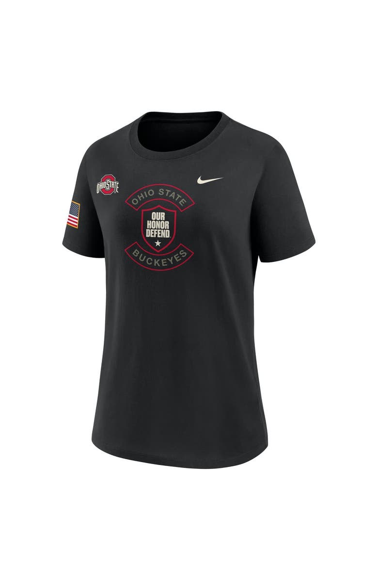Nike Women's Nike Black Ohio State Buckeyes 2025 Military Appreciation Dri-FIT T-Shirt, Alternate, color, Black