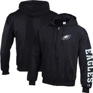 Champion Men's Champion  Black Philadelphia Eagles Powerblend Fleece Full-Zip Hoodie