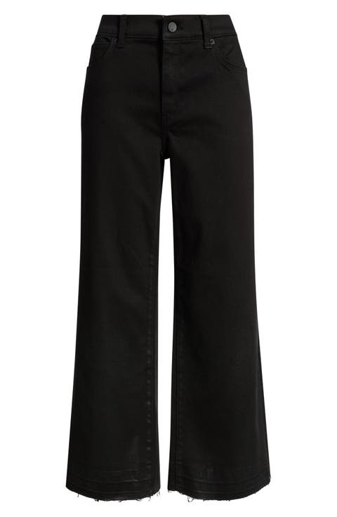 Rafaella Raw Hem Wide Leg Jeans