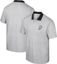 COLOSSEUM Men's Colosseum White/Black Providence Friars Print Stripe Polo