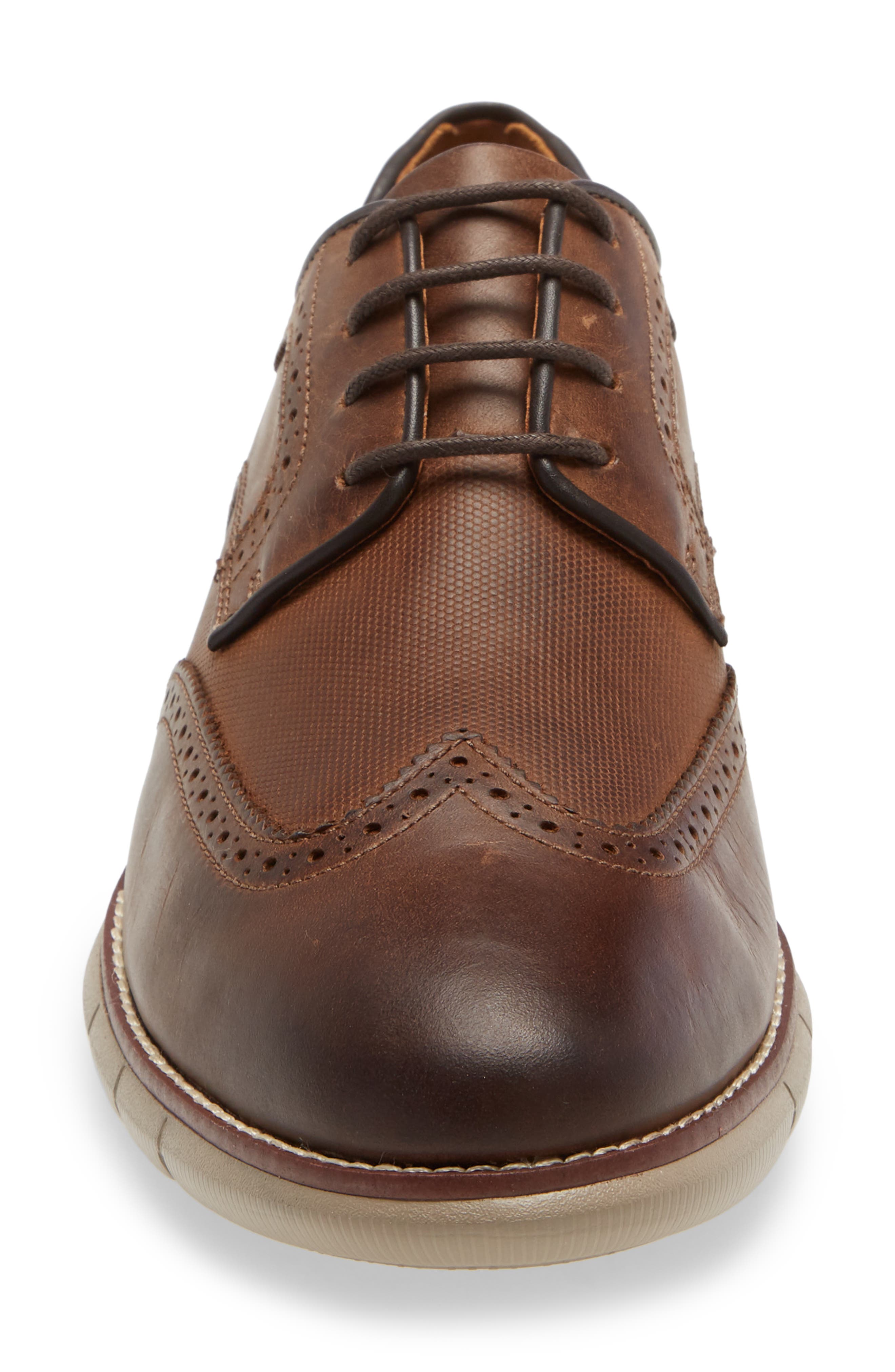 Johnston & Murphy Holden Wingtip, Alternate, color, Brown Oiled Full Grain