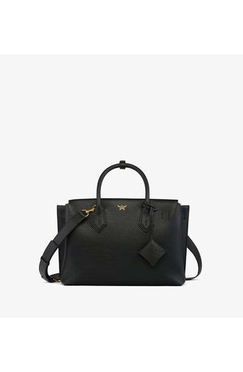Mini Milla Tote In Grained Leather
