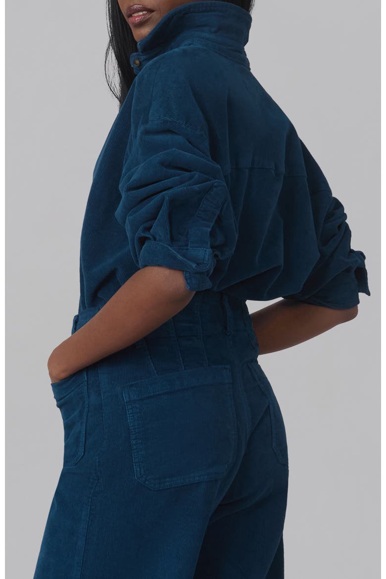 Margot Corduroy Shirt, Alternate, color, Darkroom Blue