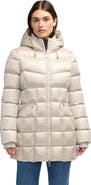 Pajar Women's Zola Box Quilt Mid-Length Puffer with Fixed Hood