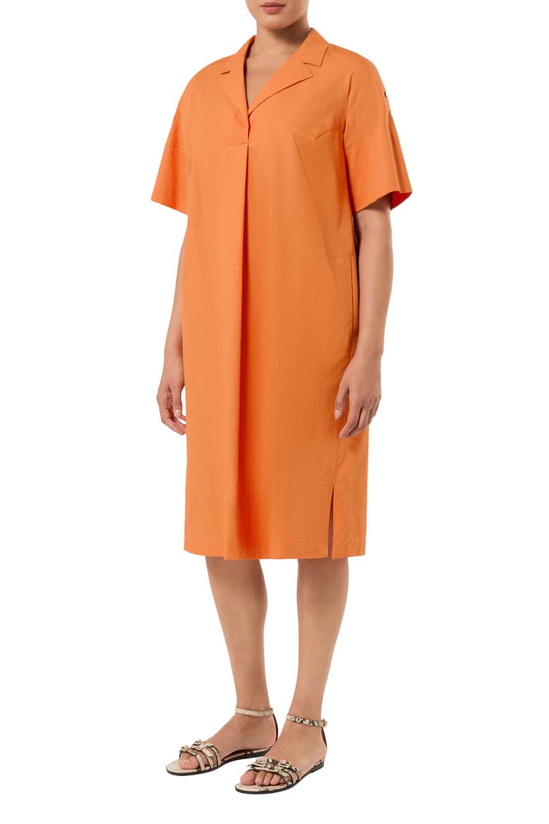 Mrsacro Cotton Shirtdress, Main, color, TANGERINE