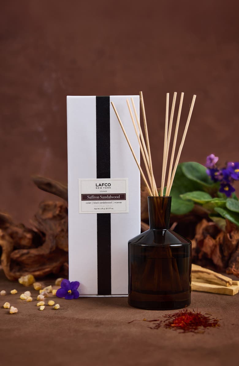 Lafco Saffron Sandalwood Classic Reed Diffuser, Alternate, color, Black