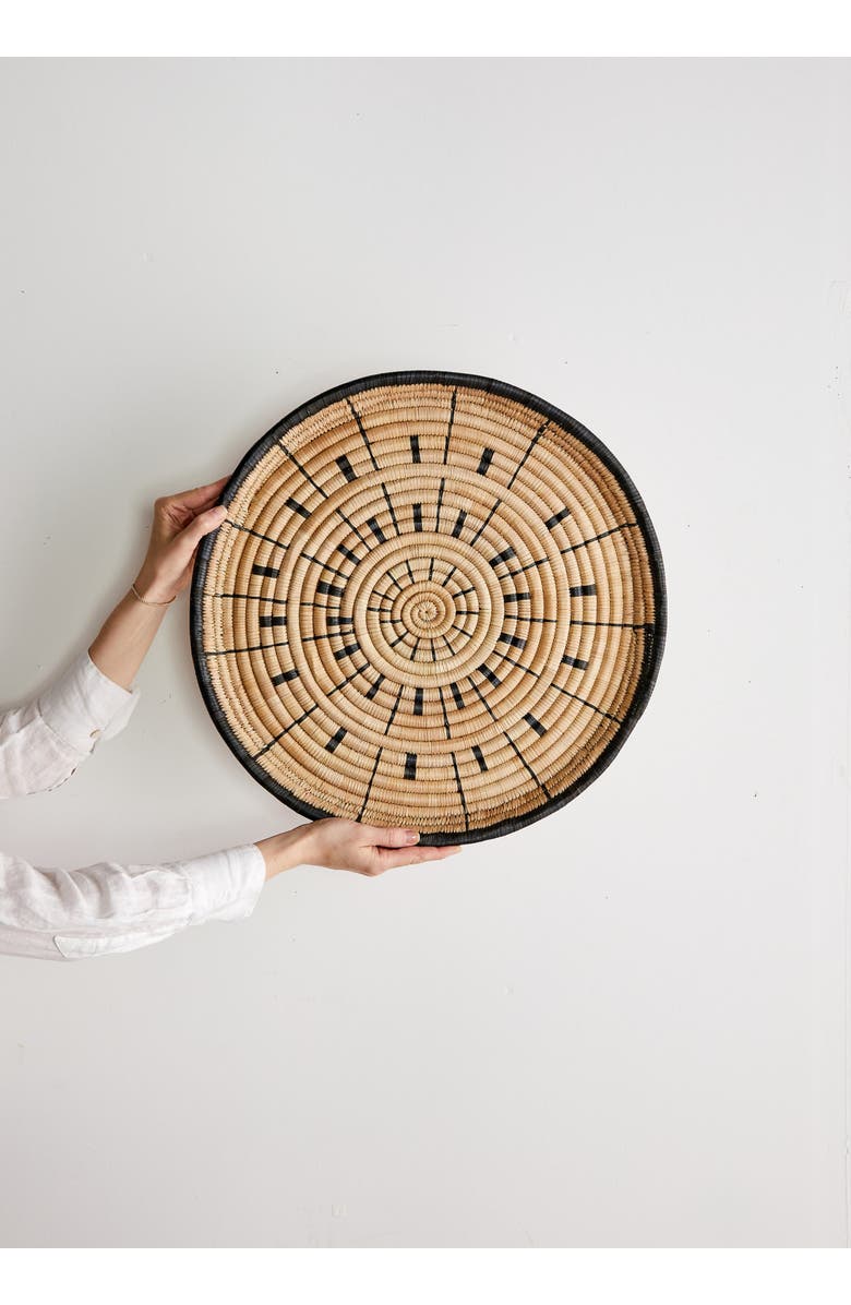 kanju Interiors Lero Woven Wall Disc, Main, color, Natural