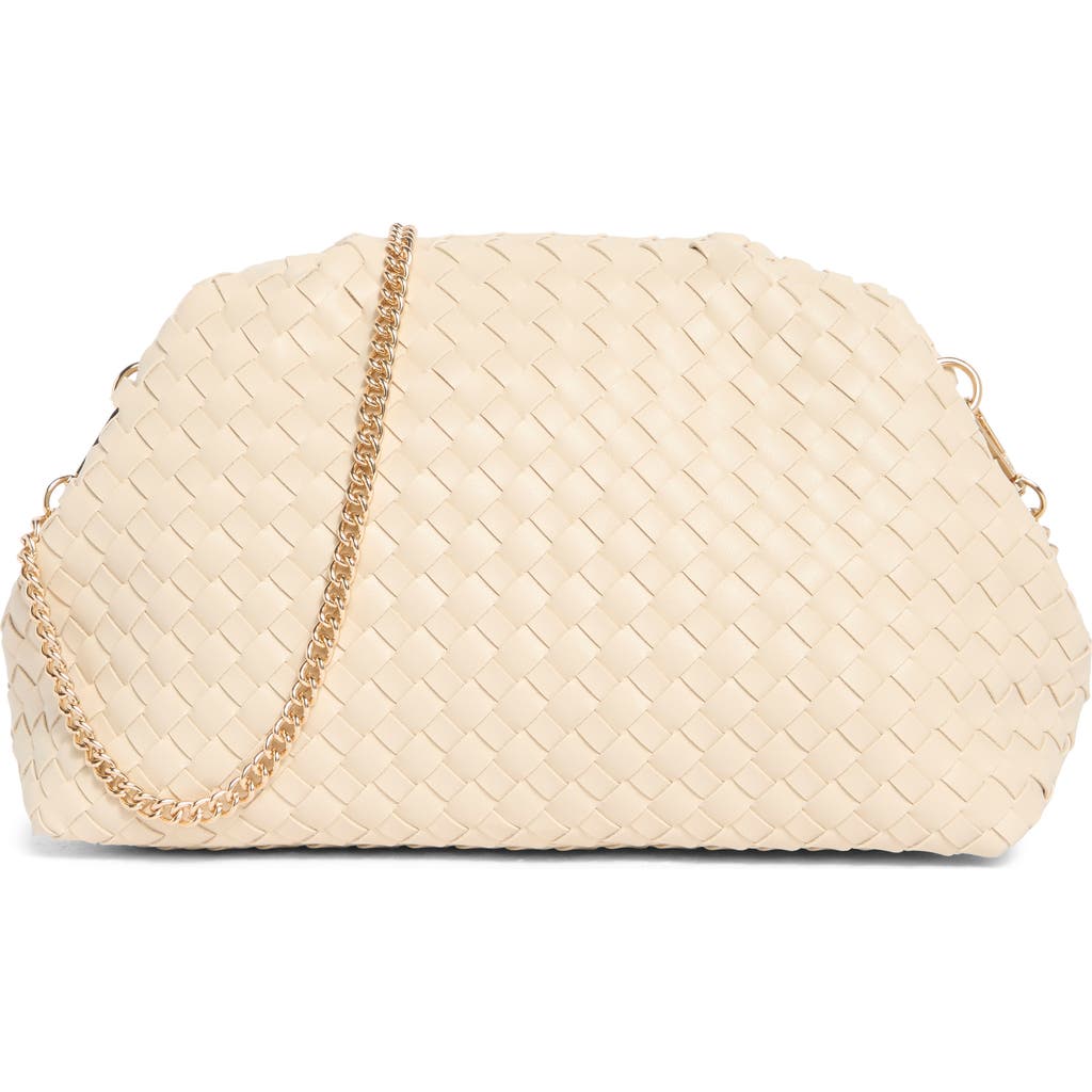Urban Expressions Handbags Woven Clutch In Neutral