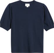 Caslon® Puff Sleeve Wool & Cashmere Sweater