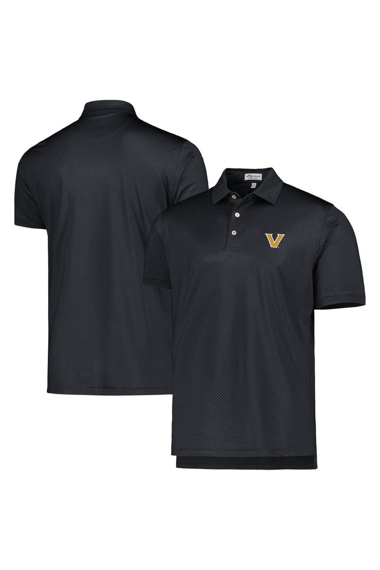 Men's Peter Millar Black Vanderbilt Commodores Dolly Performance Jersey Polo, Main, color, Black