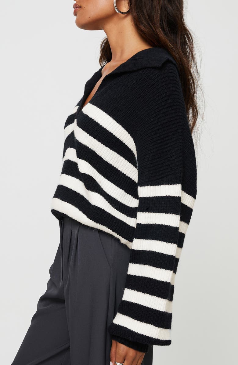 Princess Polly Williamson Stripe Collar Sweater, Alternate, color, 