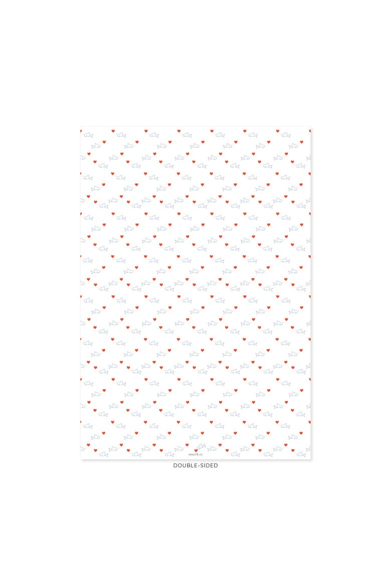 Eight Sheets Two-Sided "Nautical Love" Heavyweight Gift Wrap, Alternate, color, Multicolored