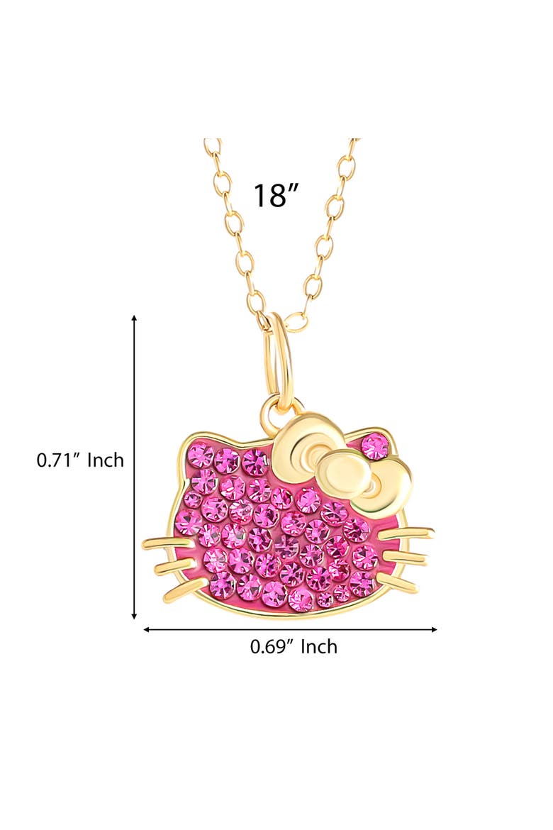 Necklace for Women 18" Official License, 18K Gold Plated, Alternate, color, Metallic Gold