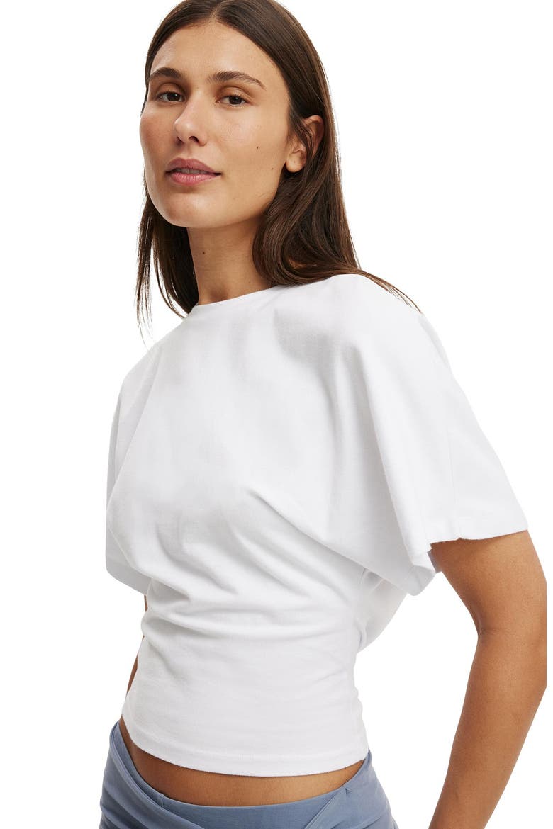 Women's Blair Batwing Short Sleeve Tee, Alternate, color, White
