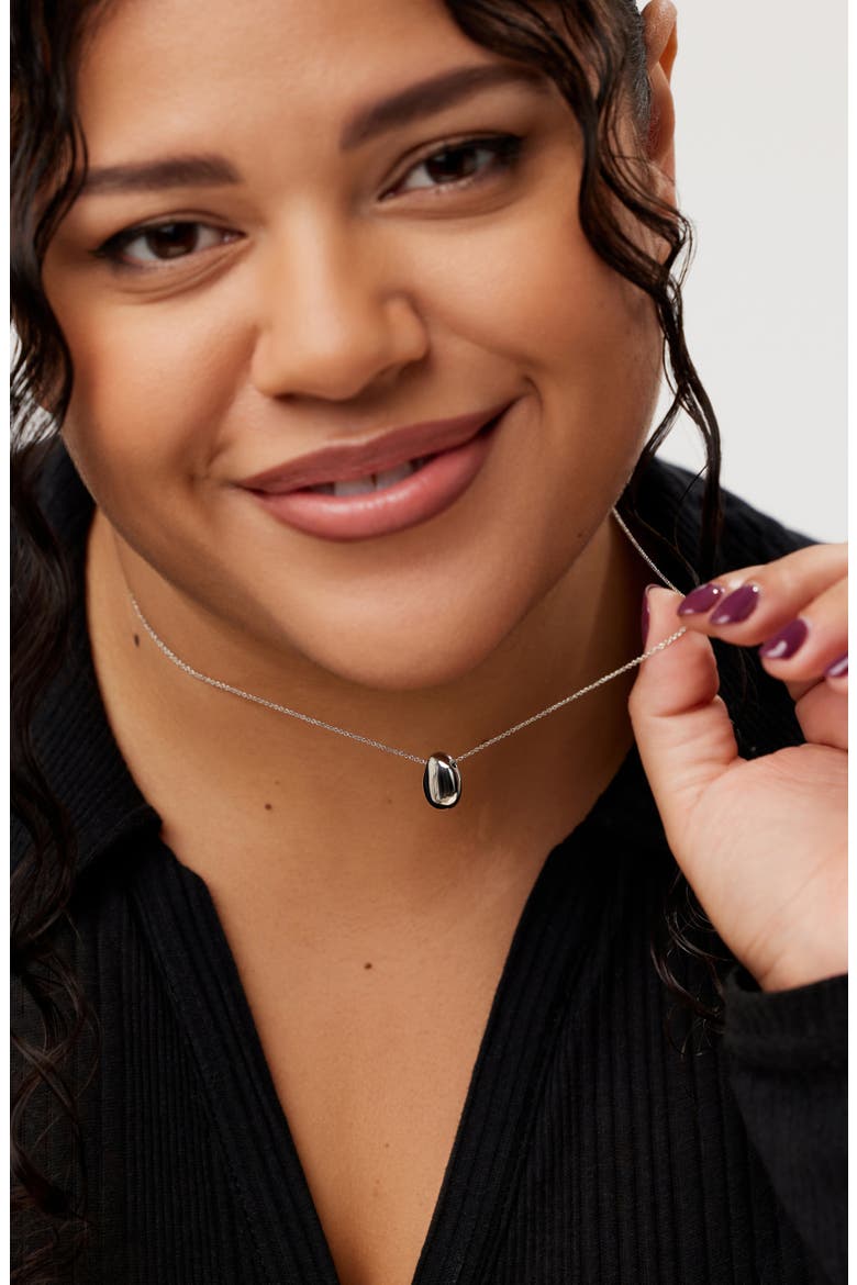 Pendant Necklace - Pebble Mini, Alternate, color, Silver