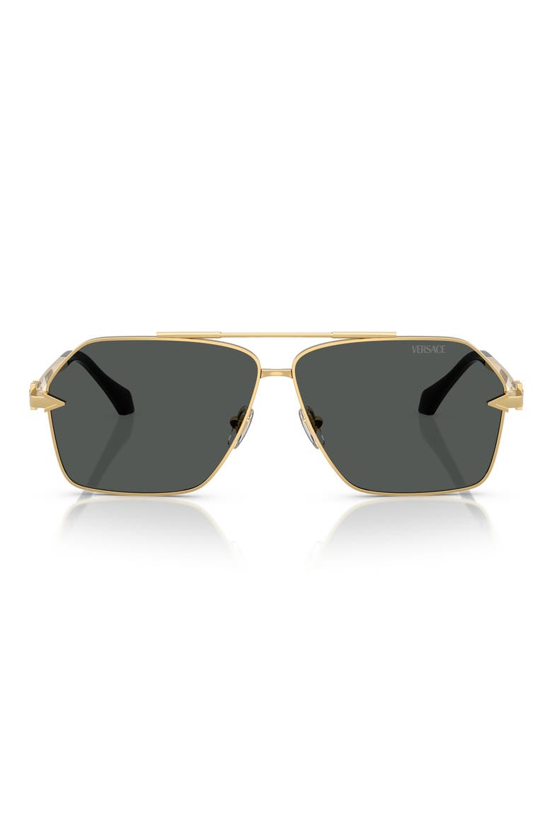 63mm Pilot Sunglasses, Main, color, GOLD