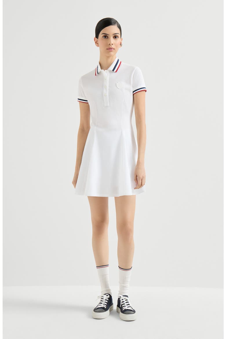 Mini dress with logo, Main, color, White