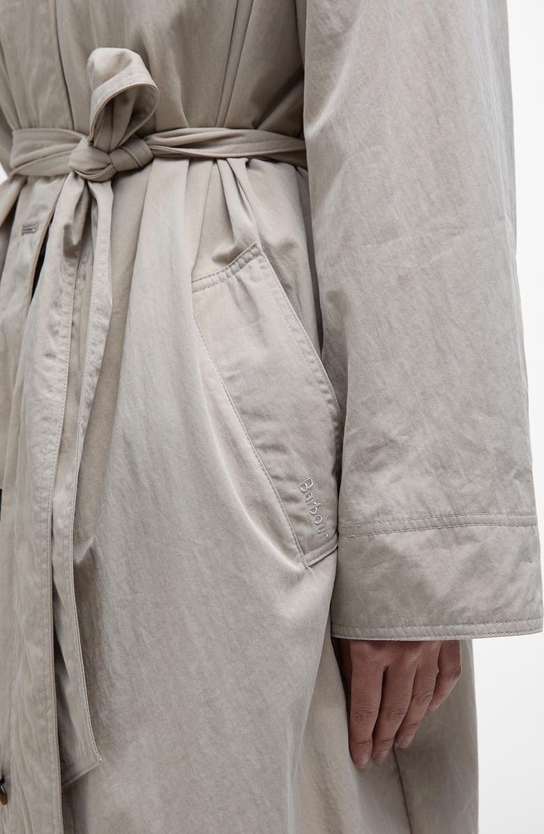 Barbour Garbo Showerproof Trench Coat, Alternate, color, 