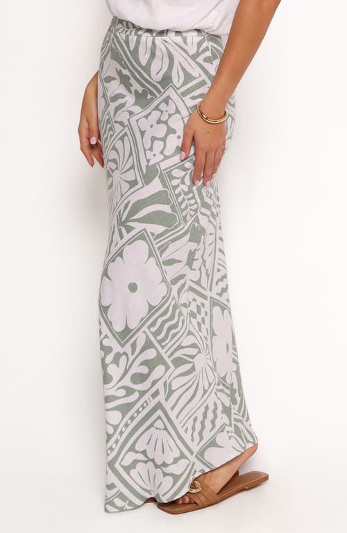 Petal And Pup Petal & Pup Willow Mixed Print Maxi Skirt In Green