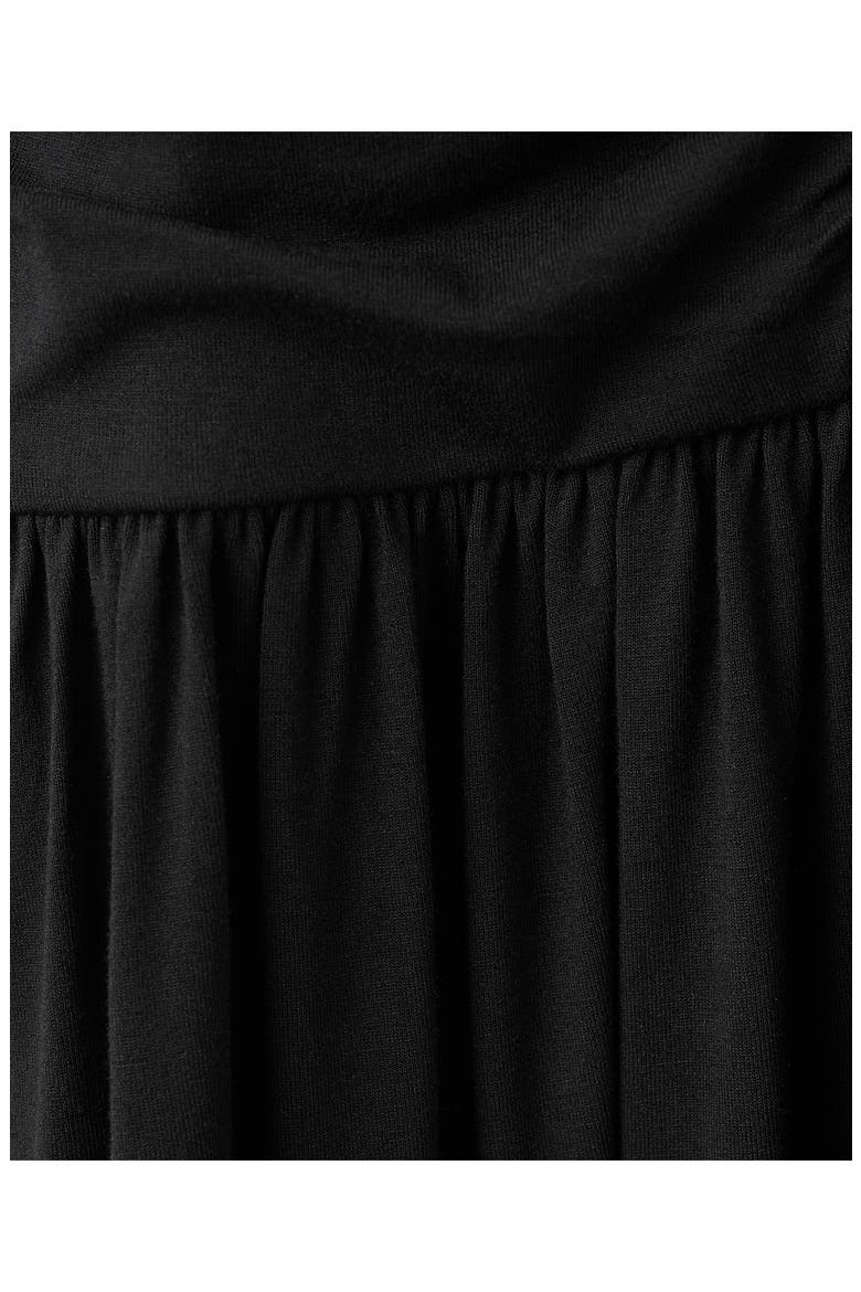 Ruched Sleeveless Maxi Dress, Alternate, color, BLACK