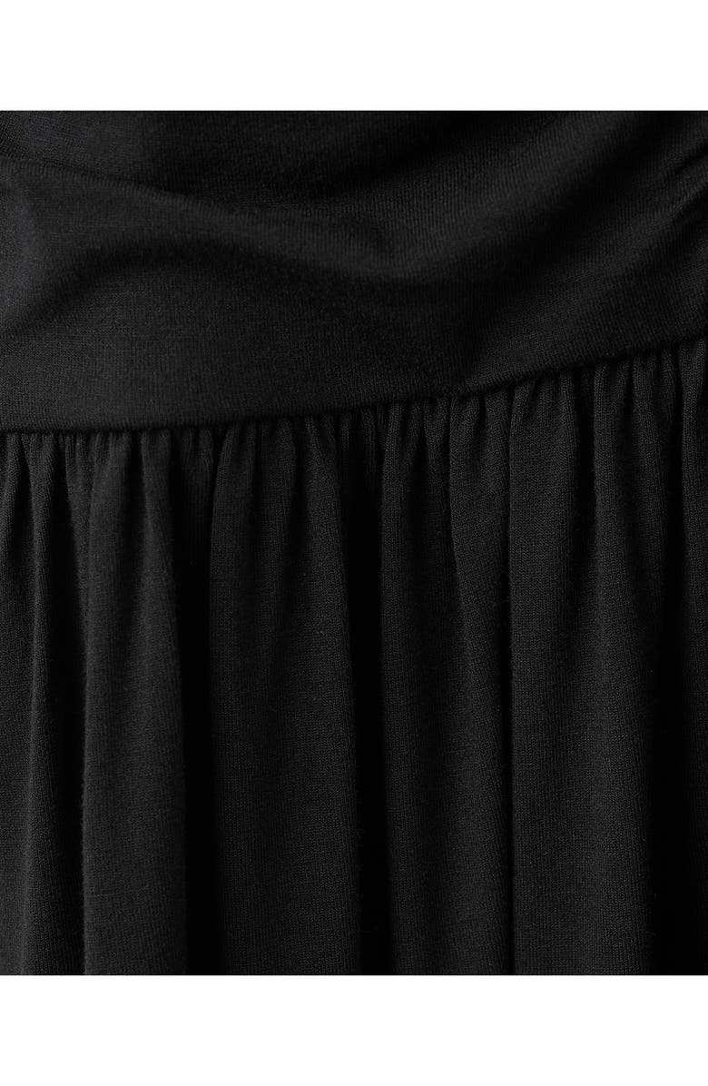 MANGO Ruched Sleeveless Maxi Dress, Alternate, color, Black