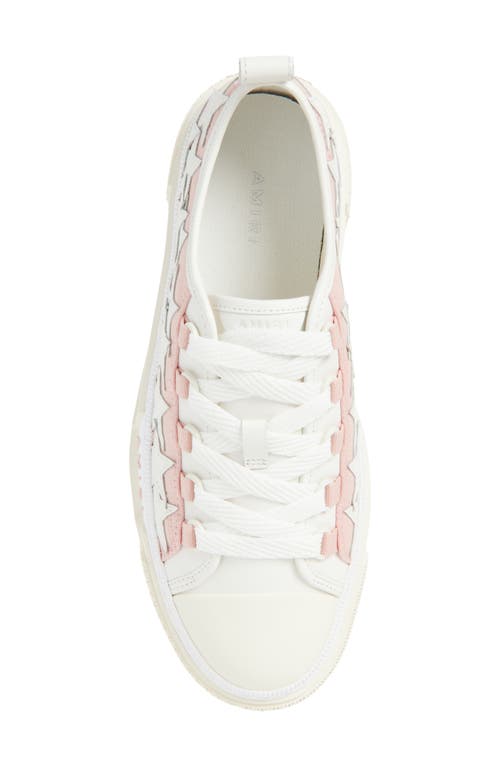 Amiri Stars Low-top Canvas Platform Sneakers In Silver