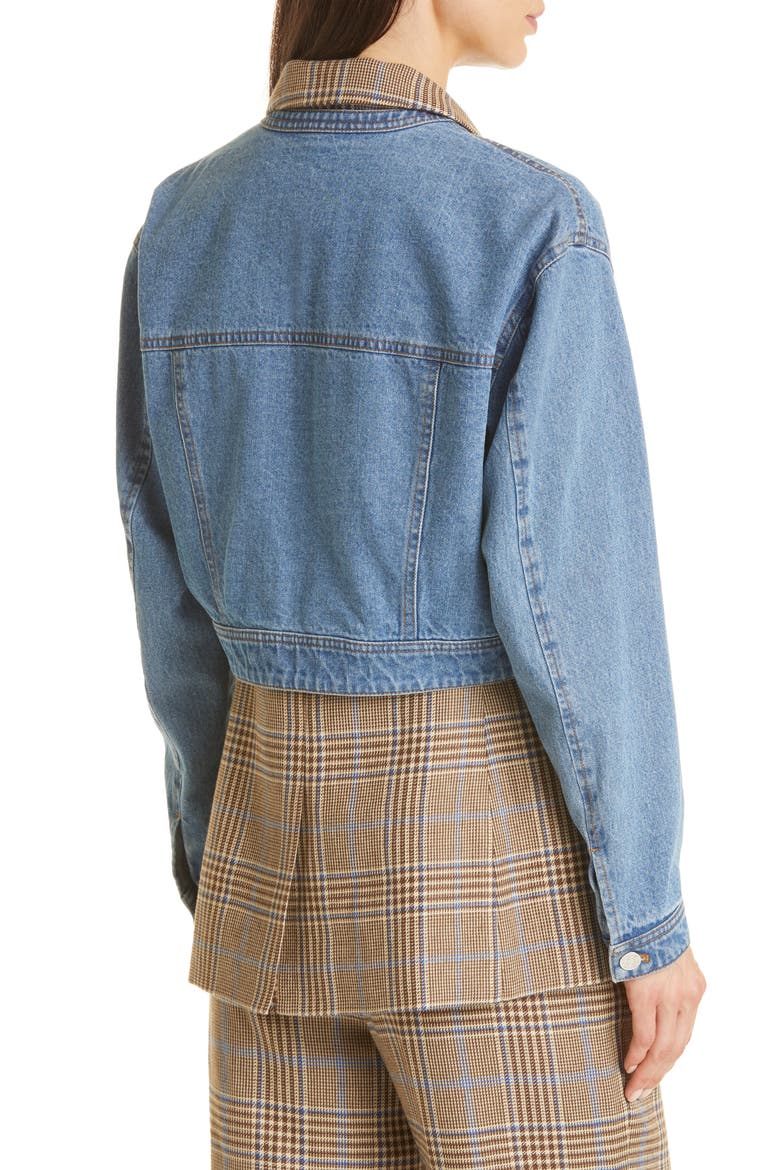Keaton Combo Dickey Jacket, Alternate, color, CAMEL/ STEEL BLUE MULTI