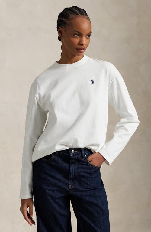 Polo Ralph Lauren Long Sleeve Cotton Jersey T-shirt In White