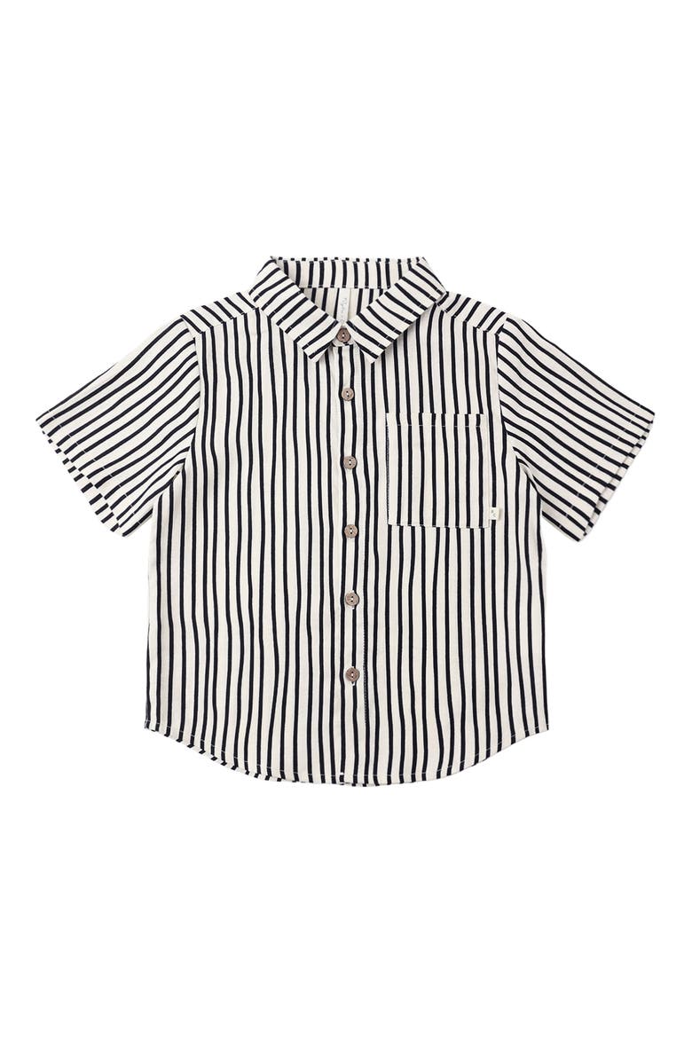 Kids' Stripe Short Sleeve Shirt, Main, color, NATURAL