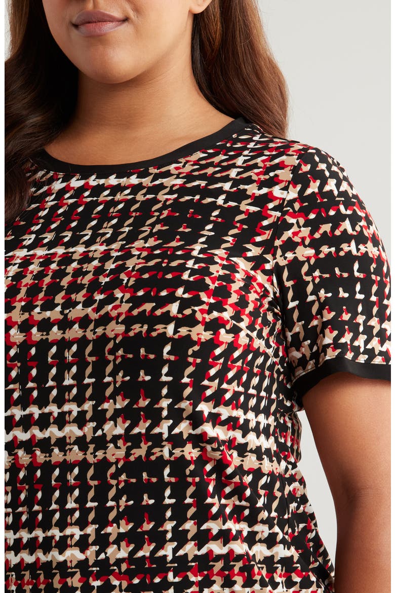 Houndstooth Button Back Top, Alternate, color, ANNE BLACK MULTI