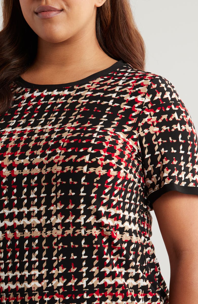 Anne Klein Houndstooth Button Back Top, Alternate, color,